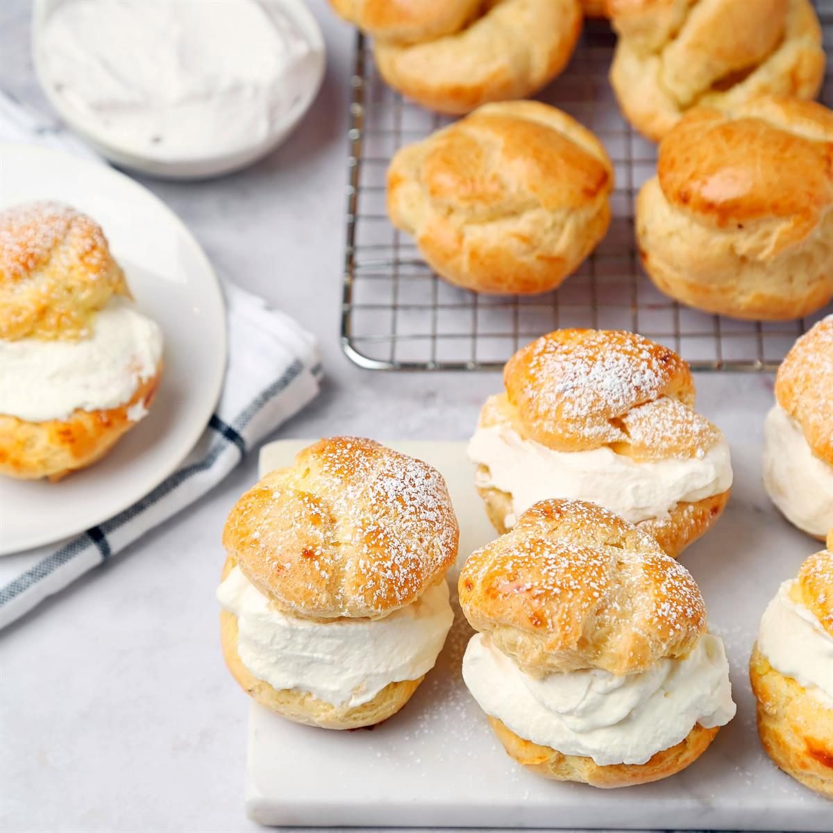 Custard-Filled Cream Puffs